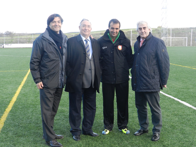 Visita del Presidente de la Federación de Fútbol de Madrid a nuestra academia