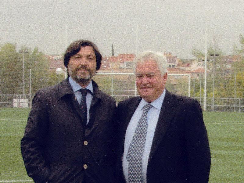 Víctor Martín Laguna, vice president of Real Federación de Fútbol de Madrid, visited InterSoccer sessions in Alalpardo
