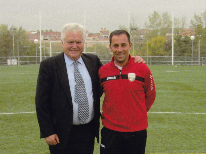 Víctor Martín Laguna, vice president of Real Federación de Fútbol de Madrid, visited InterSoccer sessions in Alalpardo
