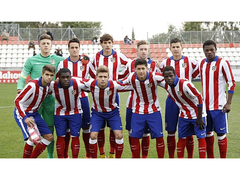 Otia with Atletico de Madrid at the Youth League knockout