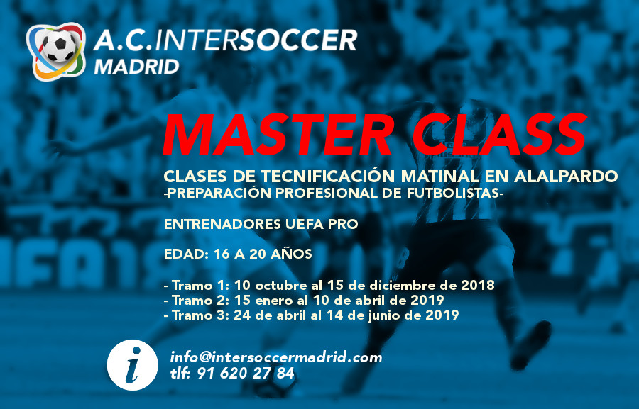 Master Class en Intersoccer Madrid Academia de Fútbol